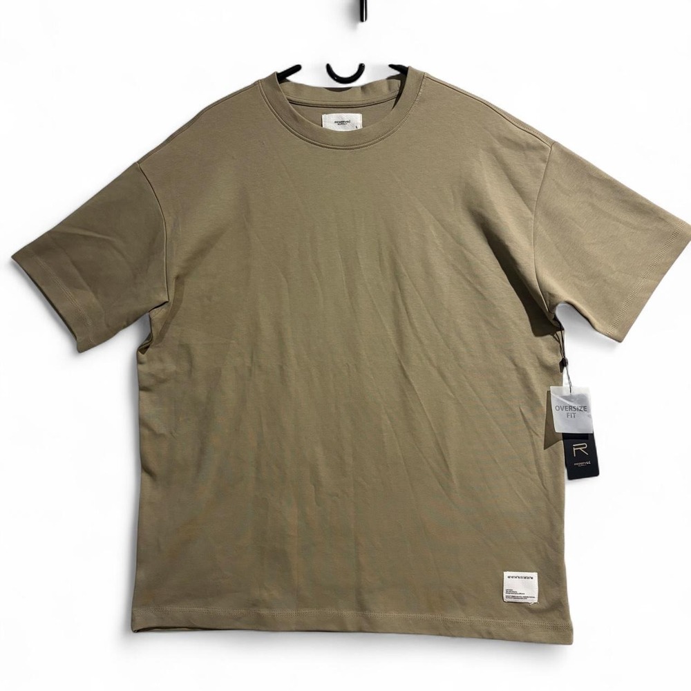 Reserved Supply Mens Oversized Tee Khaki Tan Large P967100-SS-B46 NWT